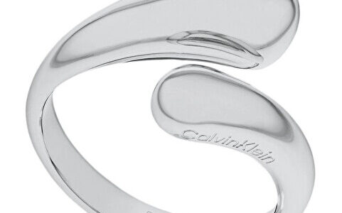 Calvin Klein Nadčasový oceľový prsteň Sculptured Drops 35000192 56 mm
