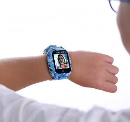 Helmer Chytré dotykové hodinky s GPS lokátorem a fotoaparátem – LK 710 4G šedé