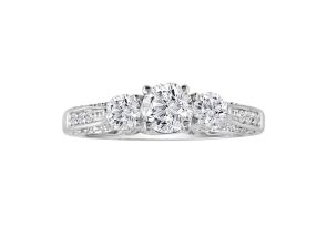 1.5 Carat Diamond Round Engagement Ring in 14k White Gold (, SI2-I1) by SuperJeweler