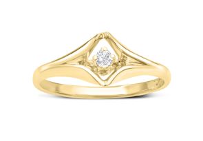 Diamond Solitaire Promise Ring in Yellow Gold (1.60 g),  by SuperJeweler