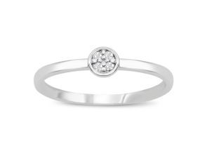 4 Diamond Promise Pave Ring in White Gold (1.40 g),  by SuperJeweler