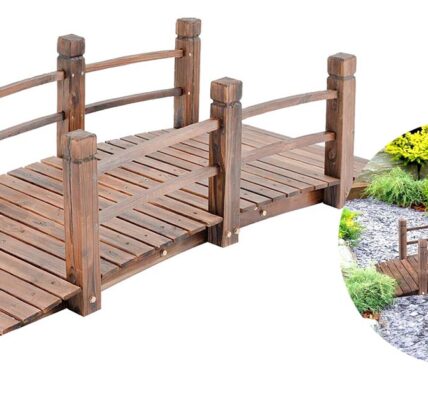 Záhradný drevený mostík