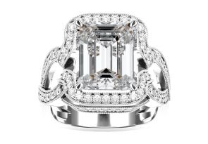 14kwg 3/4 Carat diamond & Color Stone Engagement & Wedding Ring SET,  by SuperJeweler