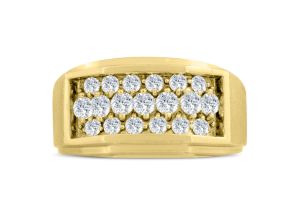 Men’s 1 Carat Diamond Wedding Band in 14K Yellow Gold (, I1-I2), 11.73mm Wide by SuperJeweler