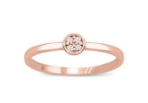 4 Diamond Promise Pave Ring in Rose Gold (1.40 g),  by SuperJeweler