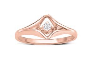 Diamond Solitaire Promise Ring in Rose Gold (1.60 g),  by SuperJeweler