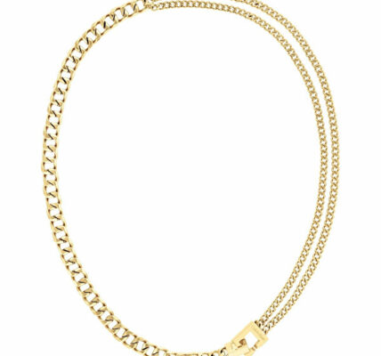 Calvin Klein Módny pozlátený náhrdelník Divergent Links 35000466