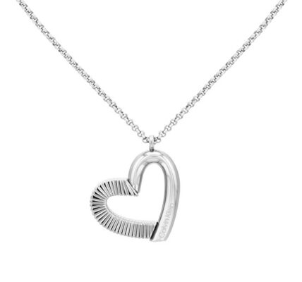 Calvin Klein Slušivý oceľový náhrdelník so srdiečkom Minimalist Hearts 35000384