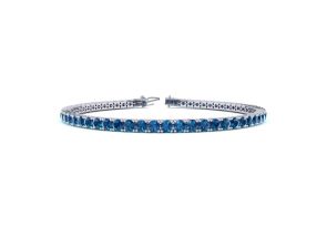 2 2/3 Carat Blue Diamond Tennis Bracelet in 14K White Gold (9.3 g), 7 Inches by SuperJeweler