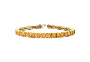 10 1/2 Carat Citrine Tennis Bracelet in 14K Yellow Gold (13.7 g), 8 Inches by SuperJeweler