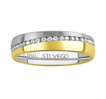Snubný strieborný prsteň Glowie pozlátený žltým zlatom s Brilliance Zirconia veľkosť obvod 52 mm