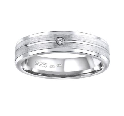 Snubný strieborný prsteň AVERY v prevedení so zirkónom pre ženy veľkosť obvod 54 mm