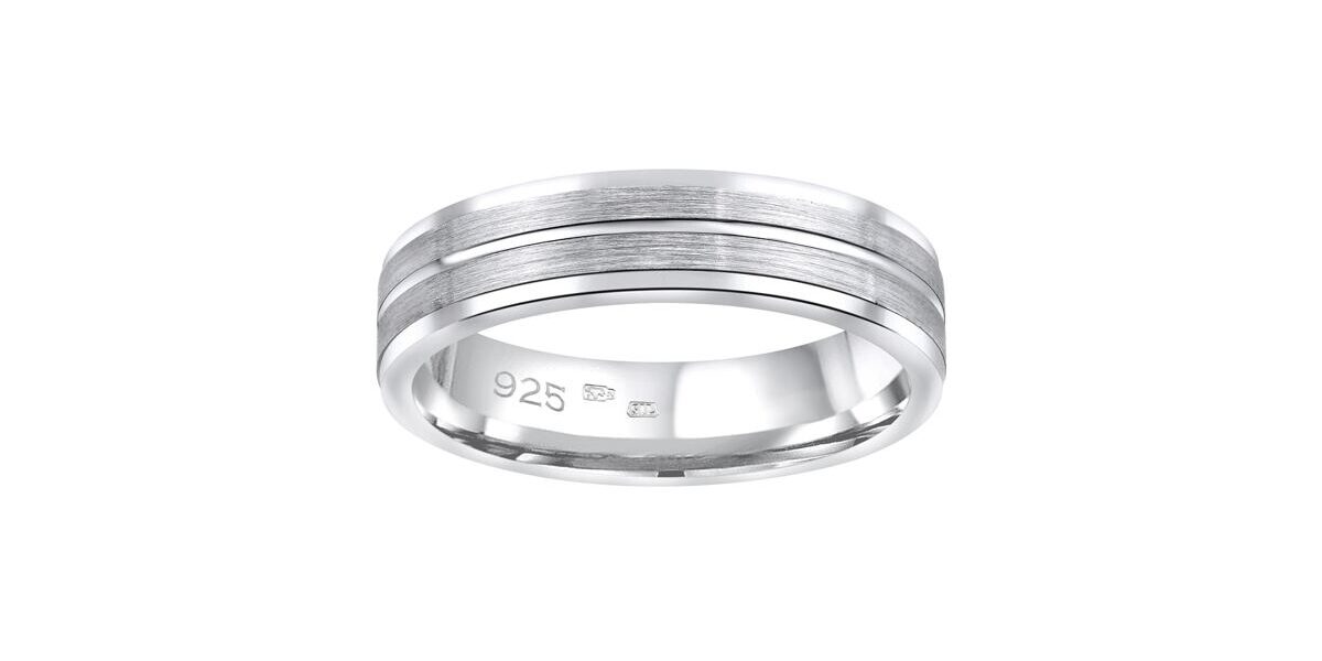 Snubný strieborný prsteň AVERY v prevedení bez kameňa pre mužov aj ženy veľkosť obvod 64 mm