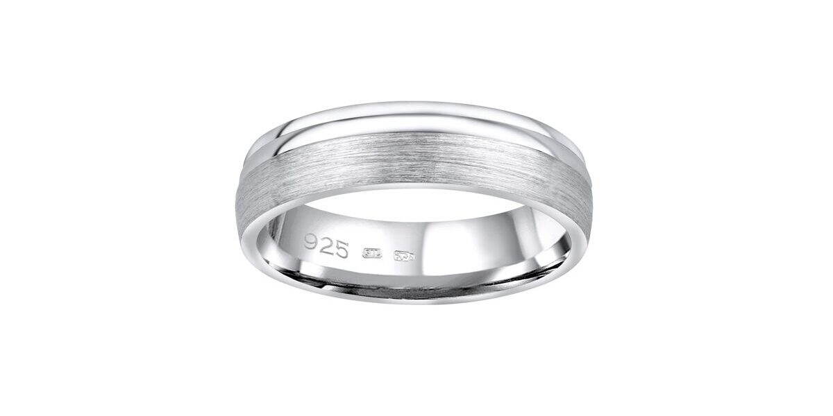 Snubný strieborný prsteň AMORA v prevedení bez kameňa pre mužov aj ženy veľkosť obvod 46 mm