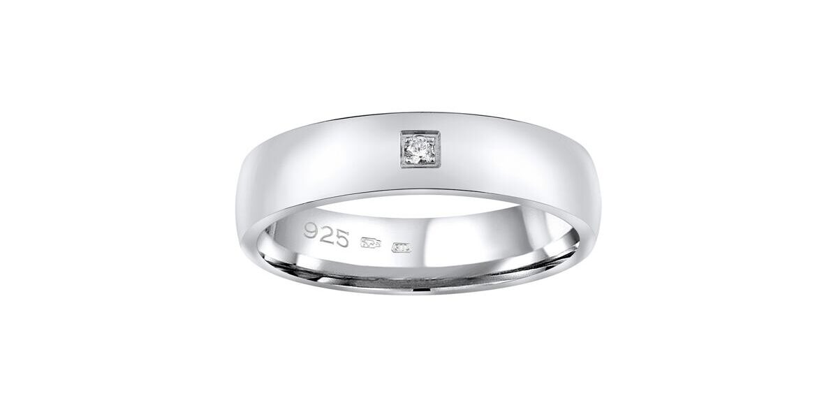 Snubný strieborný prsteň POESIA v prevedení so zirkónom pre ženy veľkosť obvod 54 mm