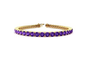 8 1/2 Carat Amethyst Tennis Bracelet in 14K Yellow Gold (11.1 g), 6 1/2 Inches by SuperJeweler