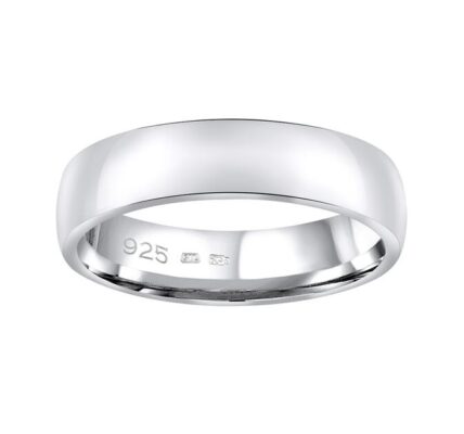 Snubný strieborný prsteň POESIA v prevedení bez kameňa pre mužov aj ženy veľkosť obvod 57 mm
