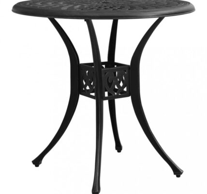 Záhradný stôl liaty hliník Dekorhome Čierna,Záhradný stôl liaty hliník Dekorhome Čierna