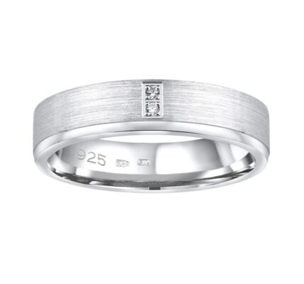 Snubný strieborný prsteň MADEIRA v prevedení so zirkónmi pre ženy veľkosť obvod 53 mm