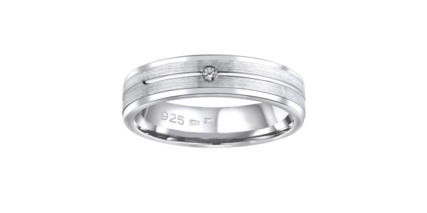 Snubný strieborný prsteň AVERY v prevedení so zirkónom pre ženy veľkosť obvod 51 mm