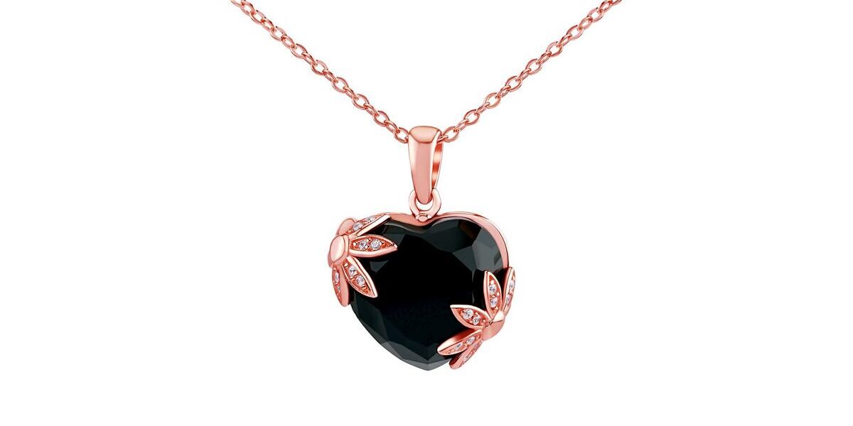 Strieborný/ pozlátený náhrdelník Trabl s Brilliance Zirconia v tvare srdca