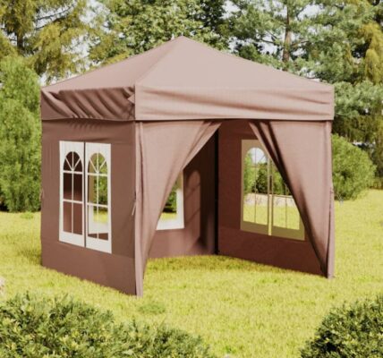 Party stan 2×2 m Dekorhome Sivohnedá taupe,Party stan 2×2 m Dekorhome Sivohnedá taupe