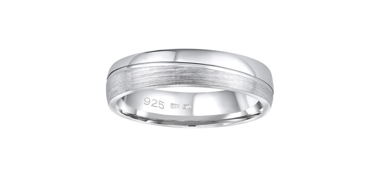 Snubný strieborný prsteň PRESLEY v prevedení bez kameňa pre mužov aj ženy veľkosť obvod 58 mm