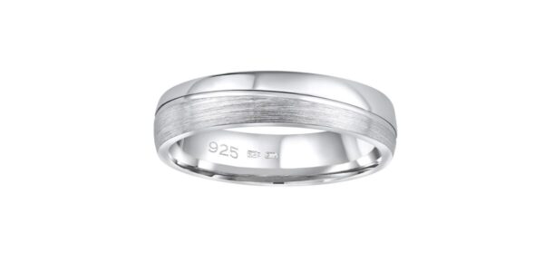 Snubný strieborný prsteň PRESLEY v prevedení bez kameňa pre mužov aj ženy veľkosť obvod 60 mm