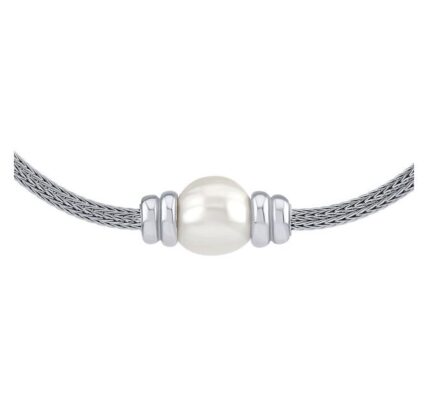Strieborný pletený náhrdelník Shaya s pravou prírodnou perlou