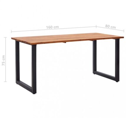 Záhradný stôl hnedá / čierna Dekorhome 160x80x75 cm,Záhradný stôl hnedá / čierna Dekorhome 160x80x75 cm