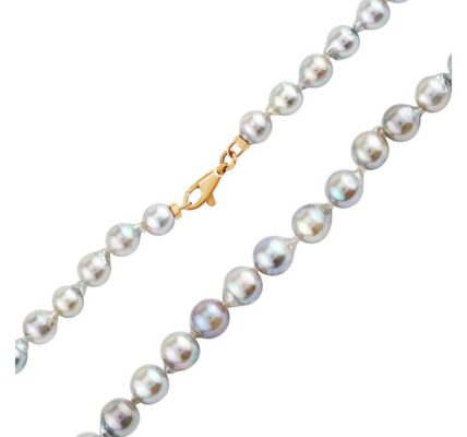 Luxusný perlový náhrdelník Attina z prírodných perál Akoya so zlatým zapínaním