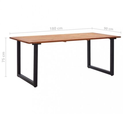 Záhradný stôl hnedá / čierna Dekorhome 180x90x75 cm,Záhradný stôl hnedá / čierna Dekorhome 180x90x75 cm