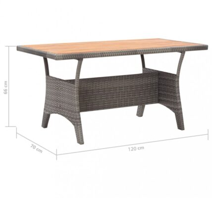Záhradný stôl sivá / akácia Dekorhome 120 cm,Záhradný stôl sivá / akácia Dekorhome 120 cm