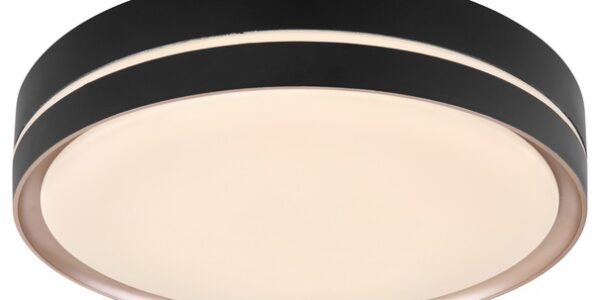 Sconto Stropné LED svietidlo MANNI čierna/bronzová