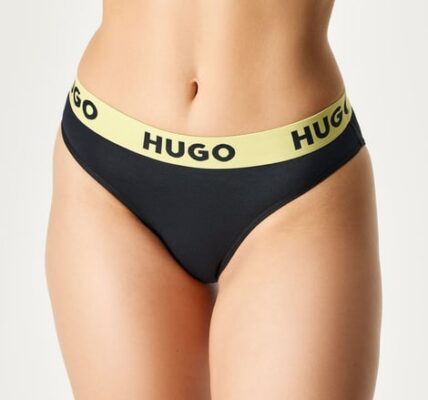 Klasické nohavičky HUGO Casual Black