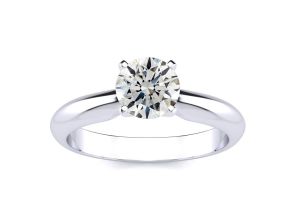 1 Carat Diamond Engagement Ring in Platinum (, ) by SuperJeweler