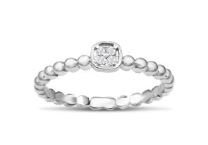 Modern Diamond Promise Ring in White Gold (1.20 g),  by SuperJeweler