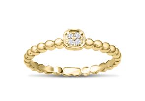 Modern Diamond Promise Ring in Yellow Gold (1.20 g),  by SuperJeweler