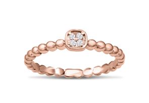 Modern Diamond Promise Ring in Rose Gold (1.20 g),  by SuperJeweler