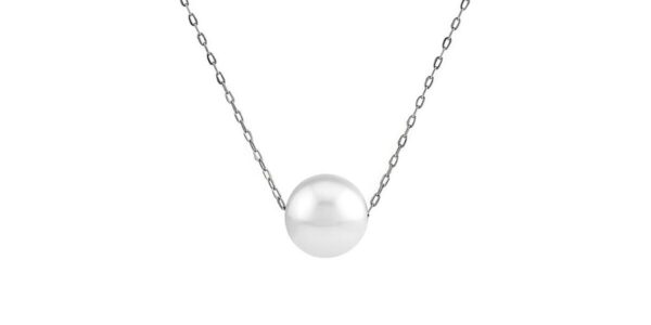 Zlatý náhrdelník Kayla z bieleho zlata s pravou prírodnou perlou