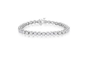 6 Carat Diamond Tennis Bracelet in 14K White Gold (12.9 g), 7 Inches,  by SuperJeweler