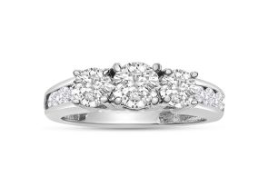 1 Carat Diamond Engagement Ring in 14K White Gold (, I1-I2) by SuperJeweler