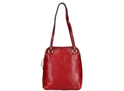 Dámska kožená batôžky kabelka Katana Cindy – červená
