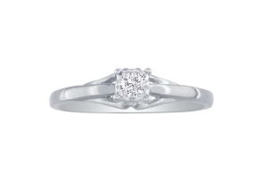 .05 Carat Diamond Promise Ring in White Gold,  by SuperJeweler