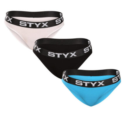 3PACK dámske nohavičky Styx športová guma viacfarebné (3IK96019) S