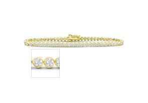 3 Carat Bezel Diamond Bracelet in 14K Yellow Gold (10 g), 7 Inches (, I1-I2) by SuperJeweler
