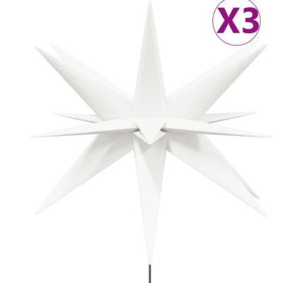 vidaXL Vianočné svetlá s hrotmi 3 ks LED skladacie biele 35 cm