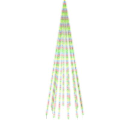 vidaXL Vianočný stromček na tyč 732 farebných LED 500 cm