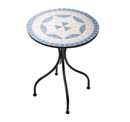 PALAZZO Záhradný stôl s mozaikou – modrá/krémová