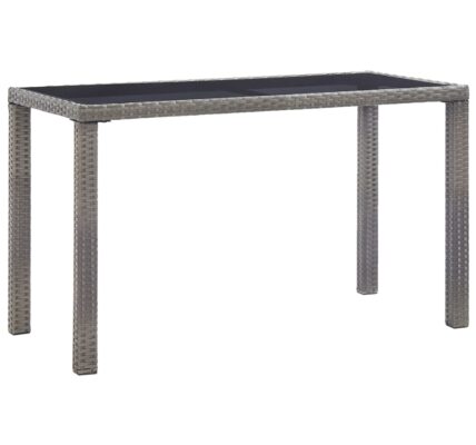 vidaXL Záhradný stôl antracitový 123x60x74 cm polyratanový
